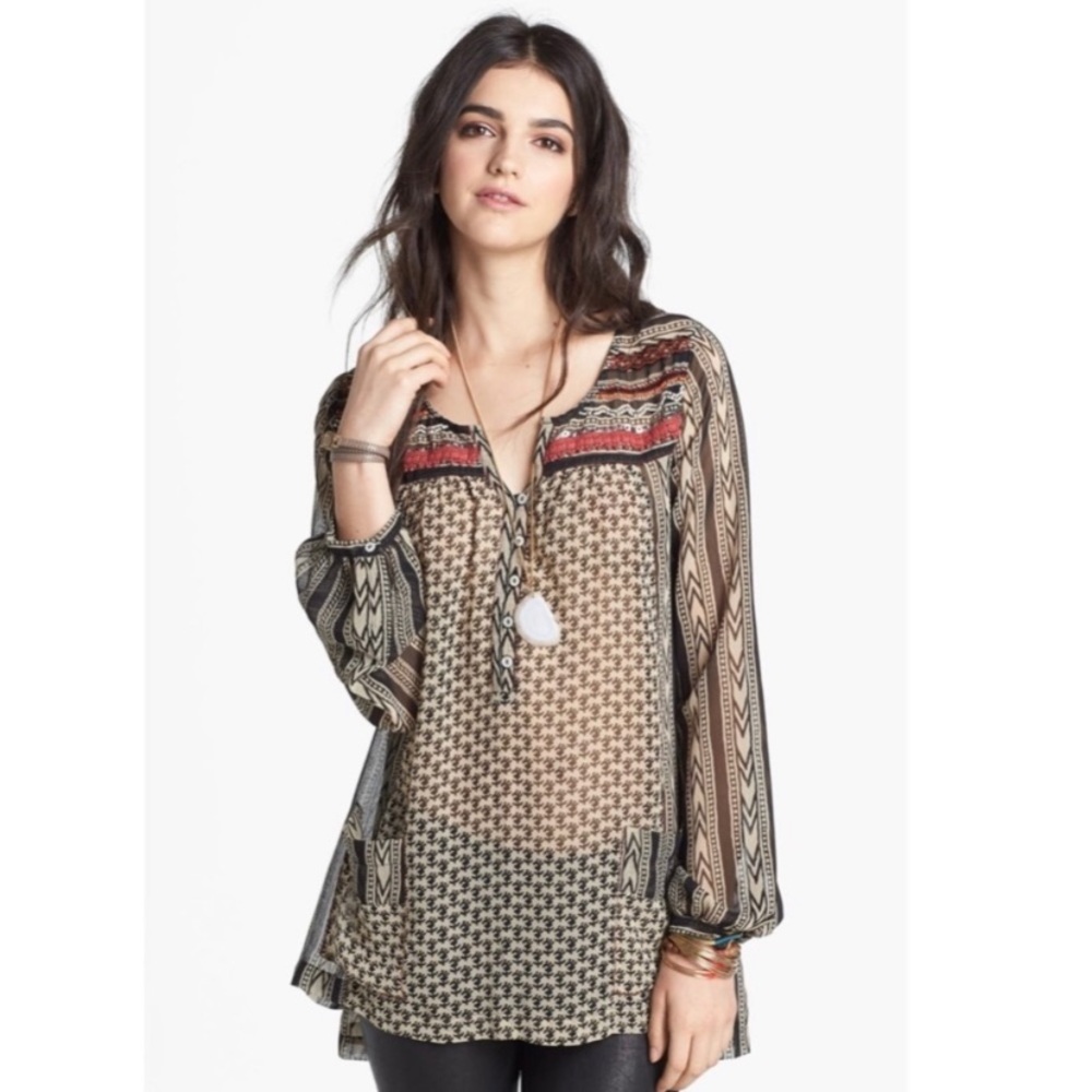Free People Feather in the Wind tunic top